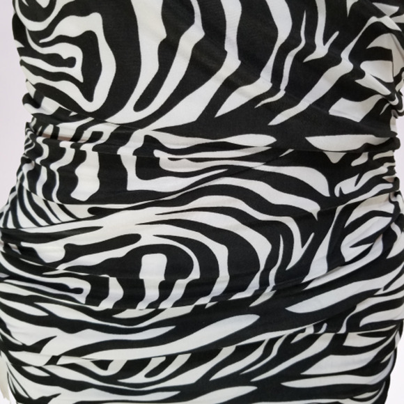 Women's Zebra Print Super Sexy Fit Bodycon Full Length Maxi Dress, Size: S New - Picture 6 of 9